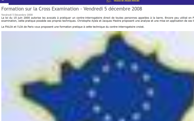 Formation sur la Cross Examination