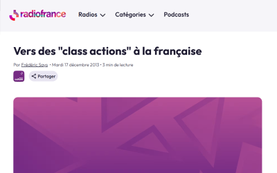 Vers des class actions à la française