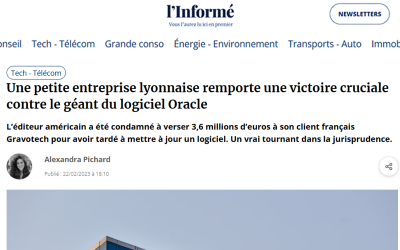 Une petite entreprise lyonnaise remporte une victoire cruciale contre le géant du logiciel Oracle
