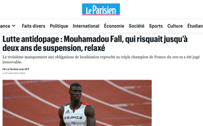Mouhamadou Fall, qui risquait jusqu’à deux ans de suspension, relaxé