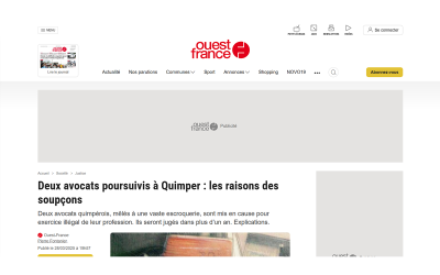Deux avocats poursuivis à Quimper : les raisons des soupçons