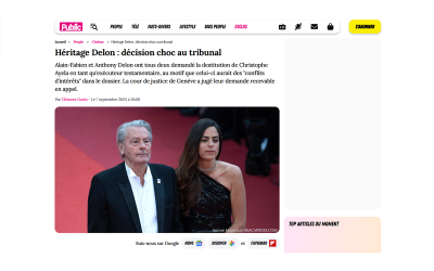Héritage Delon : décision choc au tribunal